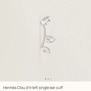 Hermes Clou d H silver single ear cuff